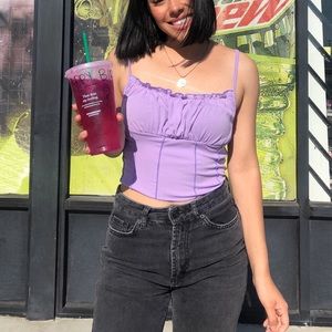 BDG High Waisted Mom Jean- Washed Black Denim